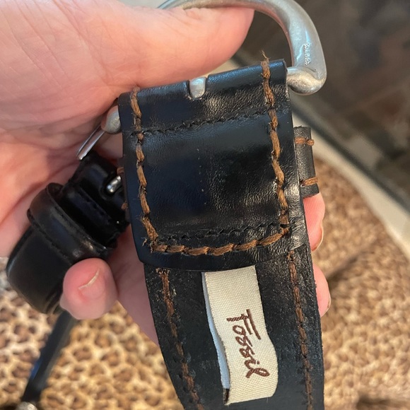 Lot of 2 Fossil M Medium Leather belts - Picture 5 of 8